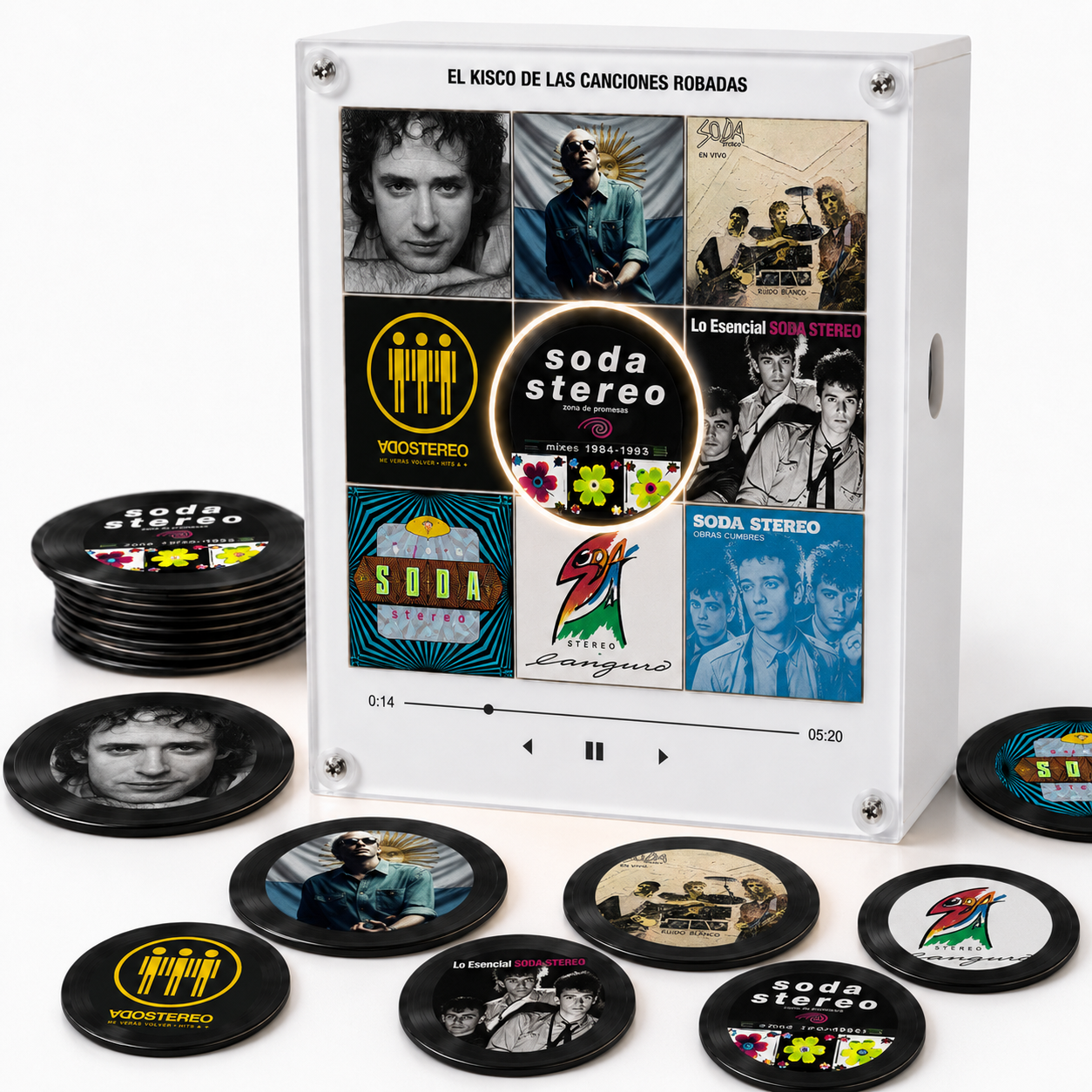 SODA STEREO - 1 Caja rebobibar + 9 vinilos para escuchar